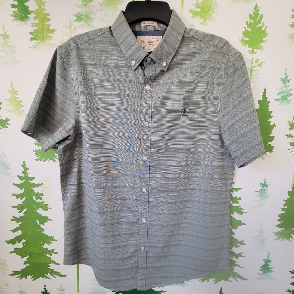 Penguin Green Button-Down Shirt.